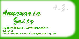 annamaria zaitz business card